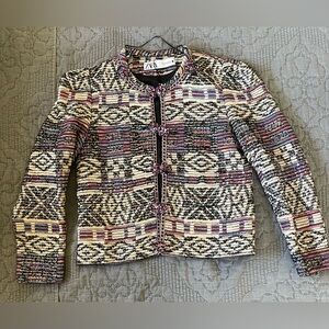 Zara JACQUARD JACKET NWT